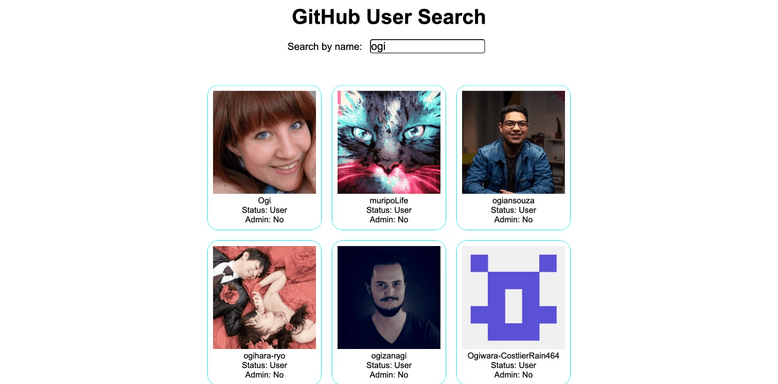 GitHub User Search